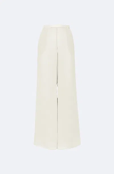 Lapointe Lightweight Georgette Wide Leg Pant With Pockets In Cream