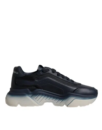 Dolce & Gabbana Navy Blue Daymaster Low Top Men Sneakers Shoes In Navy Blue