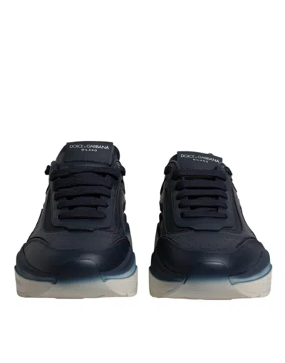 Dolce & Gabbana Navy Blue Daymaster Low Top Men Sneakers Shoes In Navy Blue