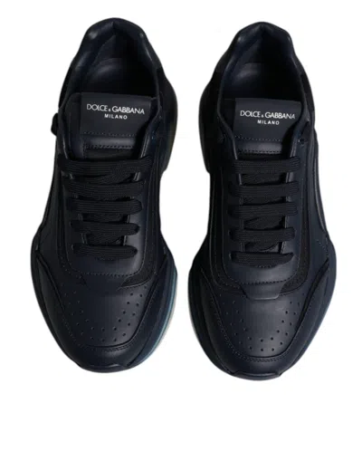 Dolce & Gabbana Navy Blue Daymaster Low Top Men Sneakers Shoes In Navy Blue