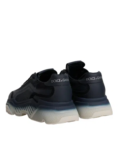 Dolce & Gabbana Navy Blue Daymaster Low Top Men Sneakers Shoes In Navy Blue