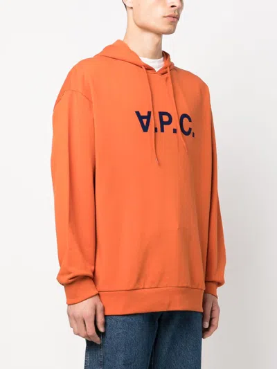 Apc A.p.c. Logo Printed Drawstring Hoodie