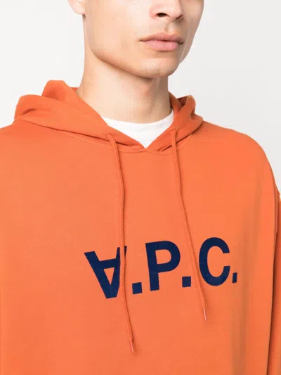 Apc A.p.c. Logo Printed Drawstring Hoodie