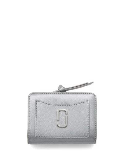 Marc Jacobs The Mini Compact Wallet In Silver
