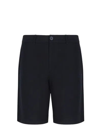 Armani Exchange Bermuda Shorts In Stretch Gabardine