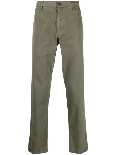 Aspesi Straight-leg Cotton Pants With Mid-rise Waist And Belt Loops