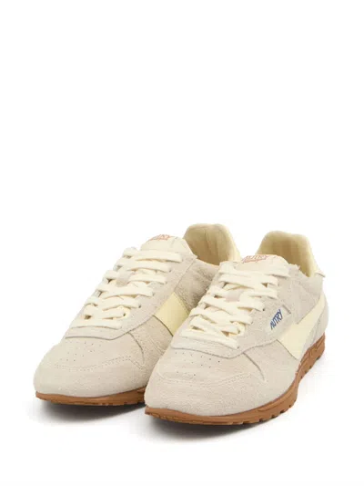Autry 'windspin Low' Grey Sneaker With Logo On The Side And On The Heel