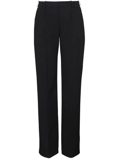 Balmain Wool Trousers With Front Pleats And Wide Leg