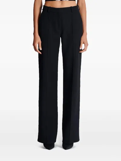 Balmain Wool Trousers With Front Pleats And Wide Leg