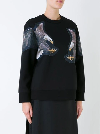 Shop Neil Barrett Eagle Print Sweatshirt - Black