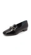 Michael Kors Lennox Spazzolato Leather Loafers In Black