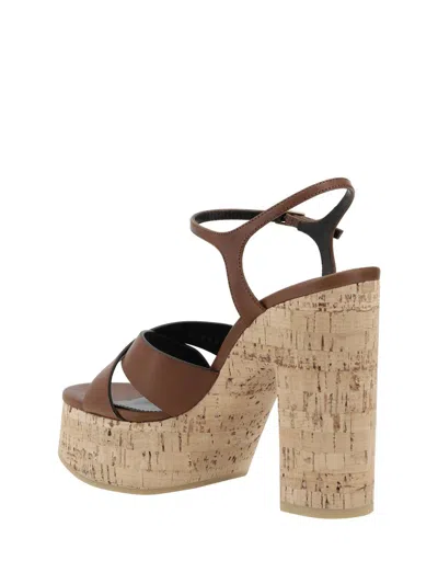 Saint Laurent Bianca Sandals In Multi