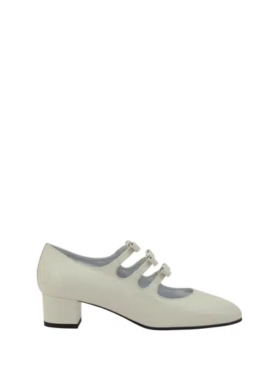 Carel Paris Kinette Leather Mary Jane Pumps In White