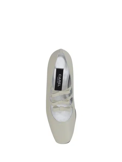 Carel Paris Kinette Leather Mary Jane Pumps In White