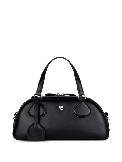 Courrèges Courreges Pre Friday Leather Bowling Bag In Black