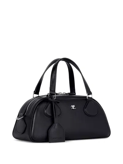 Courrèges Courreges Pre Friday Leather Bowling Bag In Black
