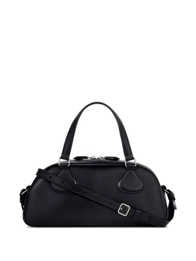 Courrèges Courreges Pre Friday Leather Bowling Bag In Black