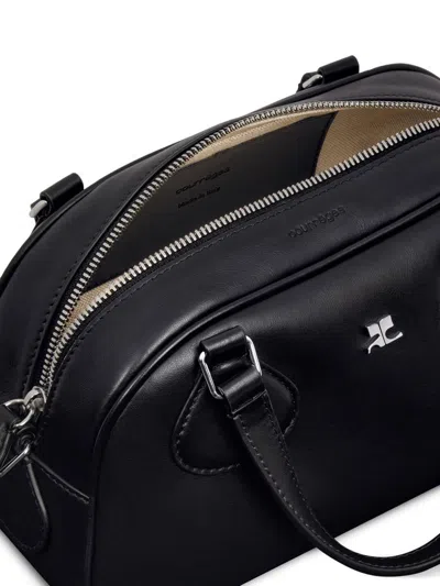 Courrèges Courreges Pre Friday Leather Bowling Bag In Black
