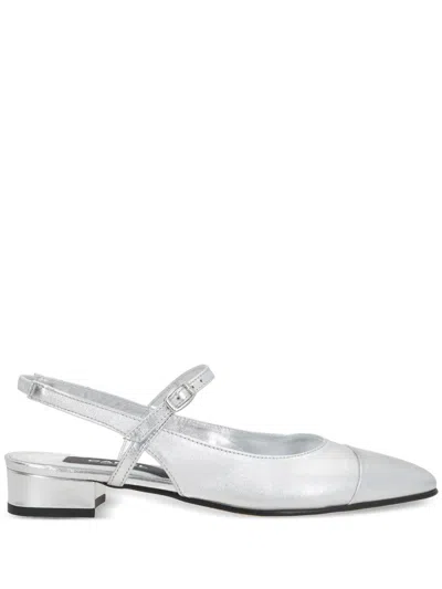 Carel Paris Oceano Ballerinas In Bi-silver Calf