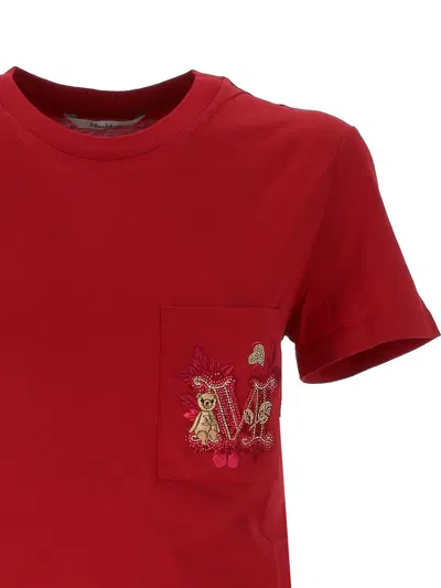 Max Mara Logo Embellished Crewneck T-shirt In Multicolor