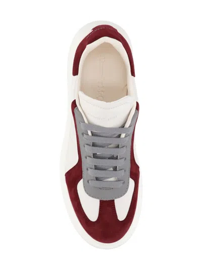 Alexander Mcqueen Oversized Retro Leather And Suede Sneakers In Off White/rumba/grey
