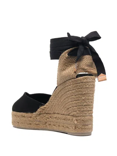 Shop Castaã±er Castañer Flat Shoes In Black
