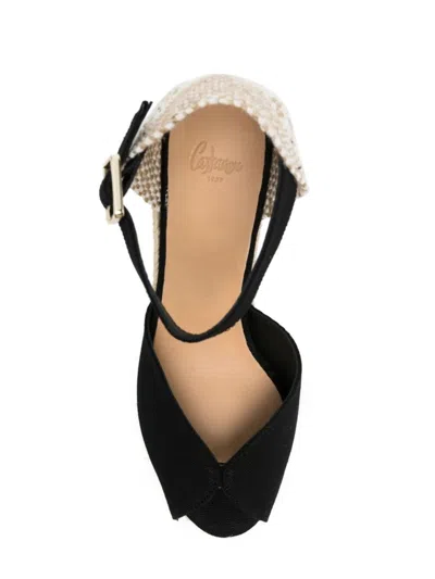 Castaã±er Castañer Woman Espadrilles Black Size 10 Textile Fibers In Black