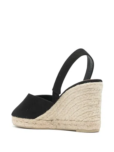 Shop Castaã±er Castañer Flat Shoes In Black