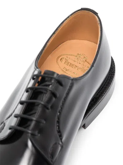 Church's Black Leather Lace Up Shoes In Black