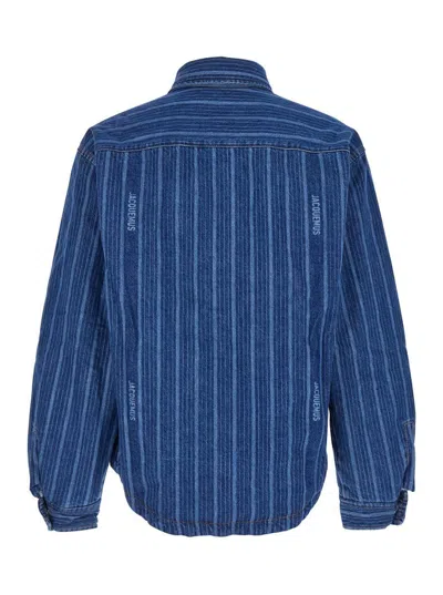 Jacquemus La Chemise Boulanger Blue Stripe Cotton Shirt In Blue