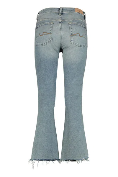 7 For All Mankind Daisy High-rise Flared Jeans In Navy