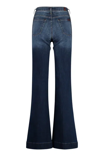 7 For All Mankind Modern Dojo Boot-cut Jeans In Navy