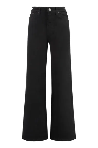 Calvin Klein High-rise Wide-leg Jeans In Black