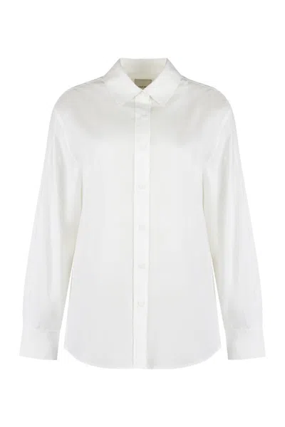Calvin Klein Long Sleeved Buttoned Shirt In White