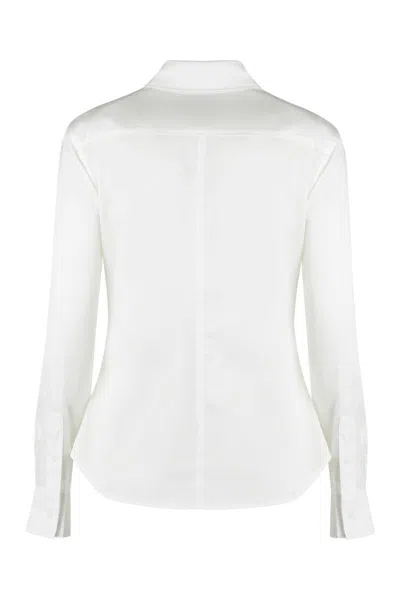 Calvin Klein Long Sleeved Buttoned Shirt In White