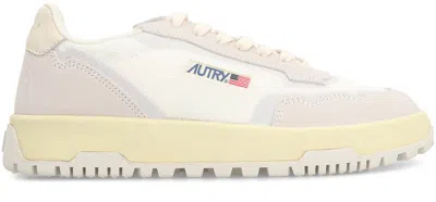 Autry Wildpace Low Sneakers With Textured Mesh In White