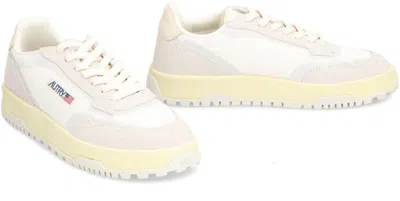 Autry Wildpace Low Sneakers With Textured Mesh In White