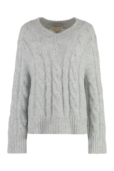 Michael Kors Alpaca Blend Sweater In Grey