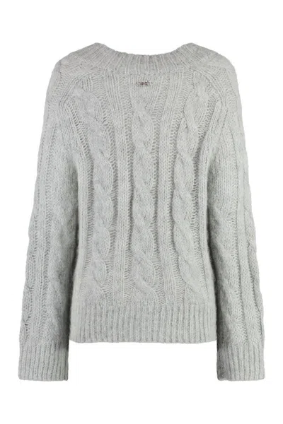 Shop Michael Kors Alpaca Blend Sweater In Grey
