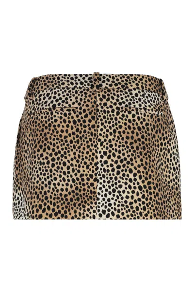 Michael Kors Printed Mini-skirt In Multicolor