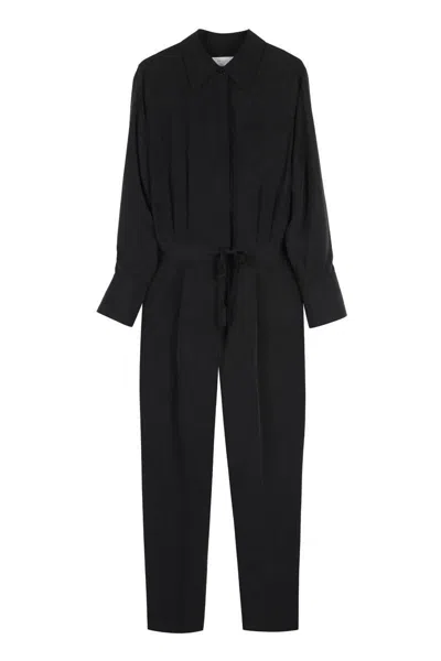 Equipment Women's Benilde Shirt Jumpsuit In Black