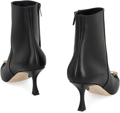 Jimmy Choo High Heel Leather Boots In Black