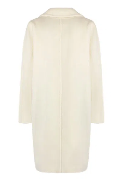 Max Mara Studio Sidney Wool And Alpaca Coat In White