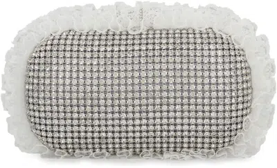 Self-portrait Christopher Kane Residency Clutch With All-over Rhinestones In Silver