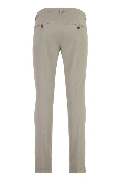 Dondup Gaubert Cotton Chino Trousers In Grey