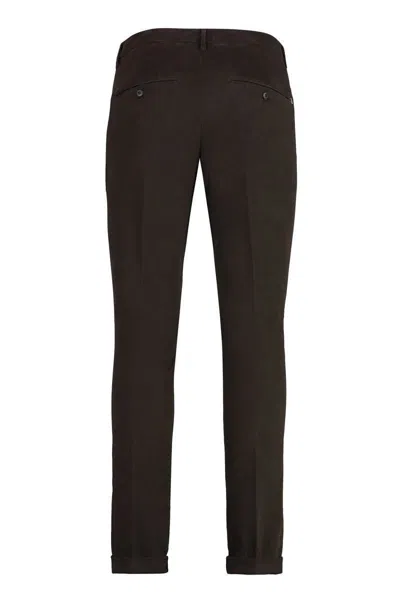 Dondup Gaubert Cotton Chino Trousers In Brown