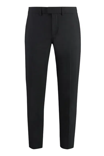 Dondup Roll-up Cuffs Tailored Trousers In Black