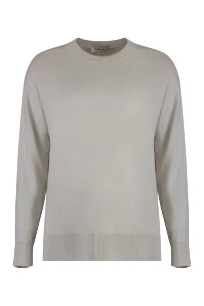 's Max Mara S Max Mara Verona Crew-neck Wool Sweater In Grey