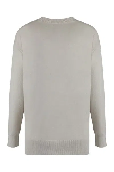 's Max Mara S Max Mara Verona Crew-neck Wool Sweater In Grey