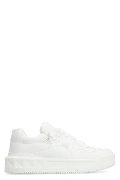 Valentino Garavani Mens White One Stud Xl Chunky-sole Leather Low-top Trainers In White